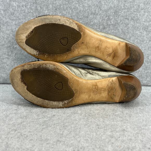 Attilio Giusti Leobruni Leather Peep Toe Kitten Heel - Silver -Women Size 9 (39) - Picture 9 of 13